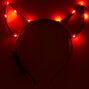 Serre-t&ecirc;te avec oreilles de diable rouges qui s&rsquo;allume,