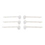 &Eacute;pingles &agrave; cheveux gouttes en zircon cubique d&#39;imitation couleur argent&eacute;e - Lot de 6,