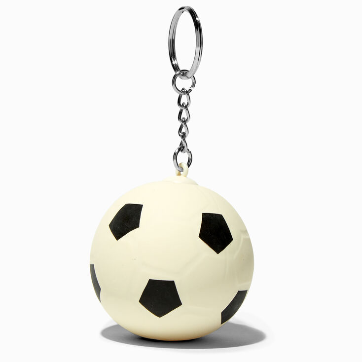 Soccer Ball Stress Ball Keyring,