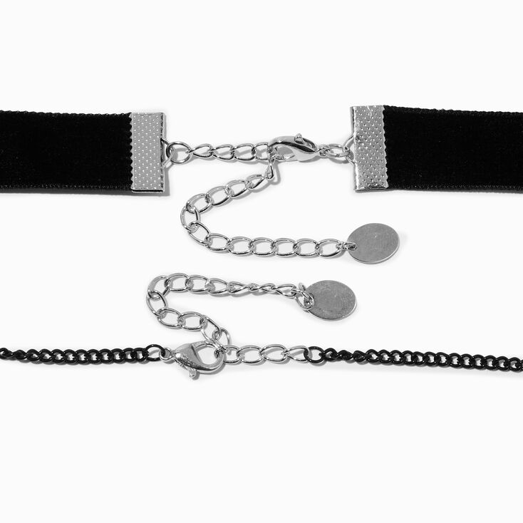 Mystical Charms Black Choker Necklace Set - 2 Pack,