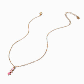 Pink Ombr&eacute;  Butterfly Pendant Necklace,