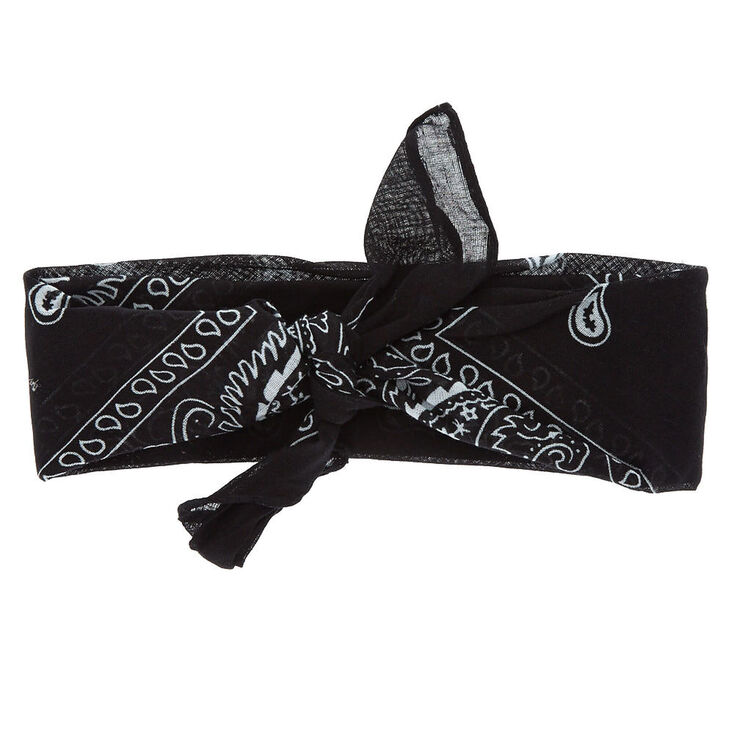 Black Paisley Bandana Headwrap,
