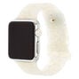 Silver Glitter Silicone Smart Watch Band - Fits 38MM/40MM Apple Watch,