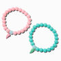 Best Friends Split Heart Beaded Bracelets - 2 Pack,