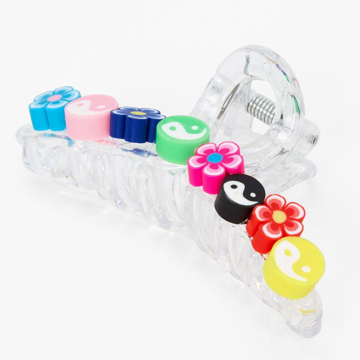 Floral Yin Yang Pearl Headband &amp; Hair Claw Combo &#40;2 pack&#41;,