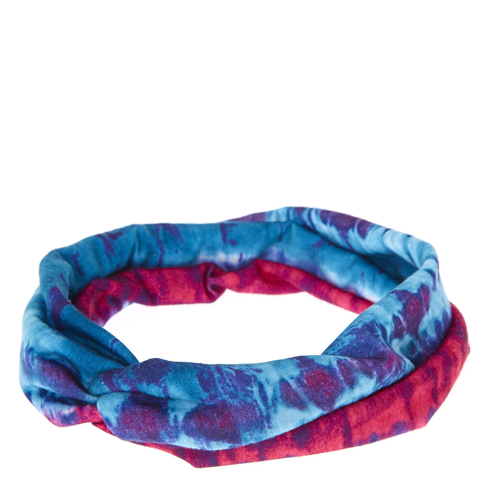 Pink & Blue Tie Dye Headwrap