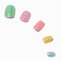 Rainbow Sugar Coffin Vegan Press On Faux Nail Set - 24 Pack,