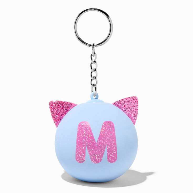 Initial Cat Ears Stress Ball Keychain - M,