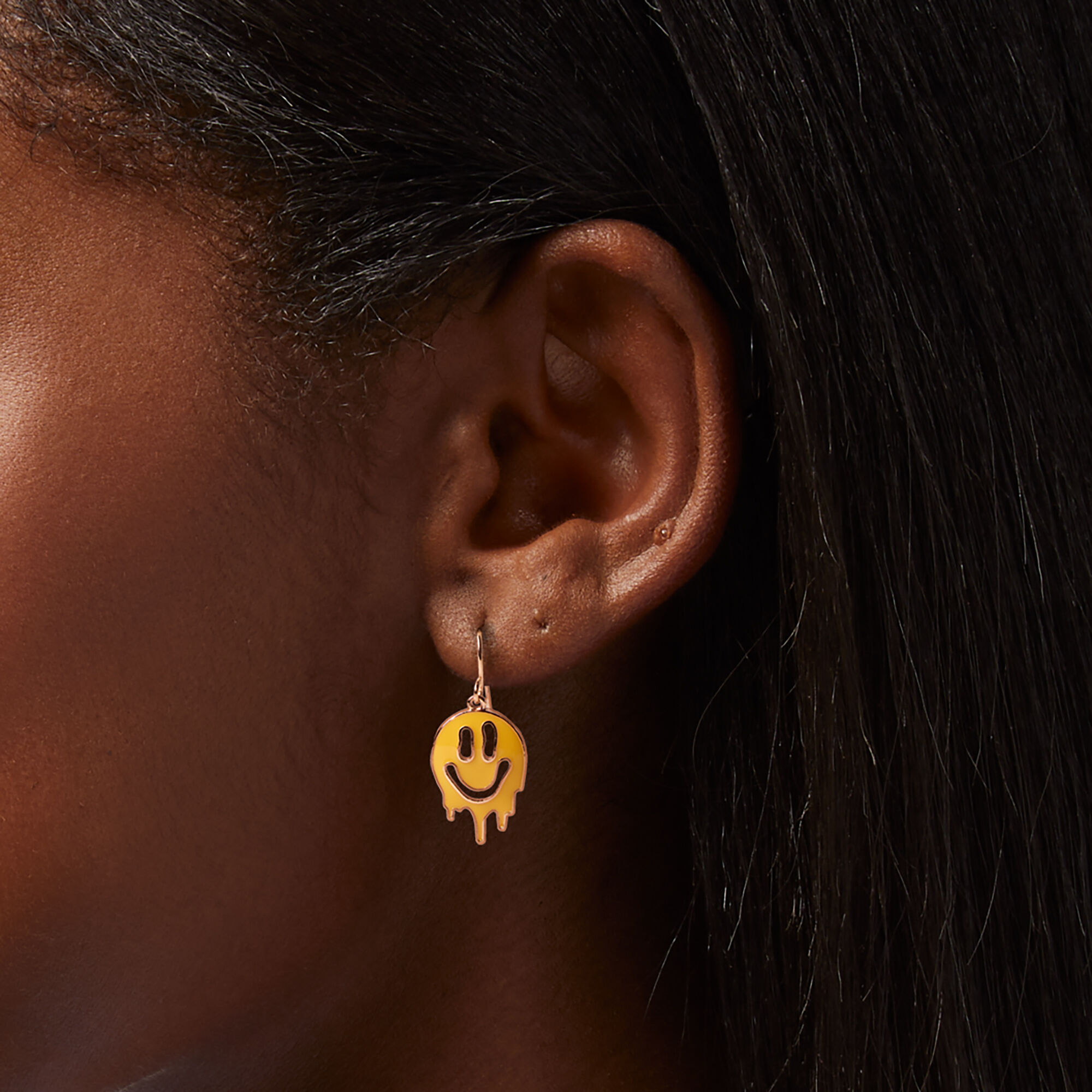 Smiley face earrings claire's hotsell