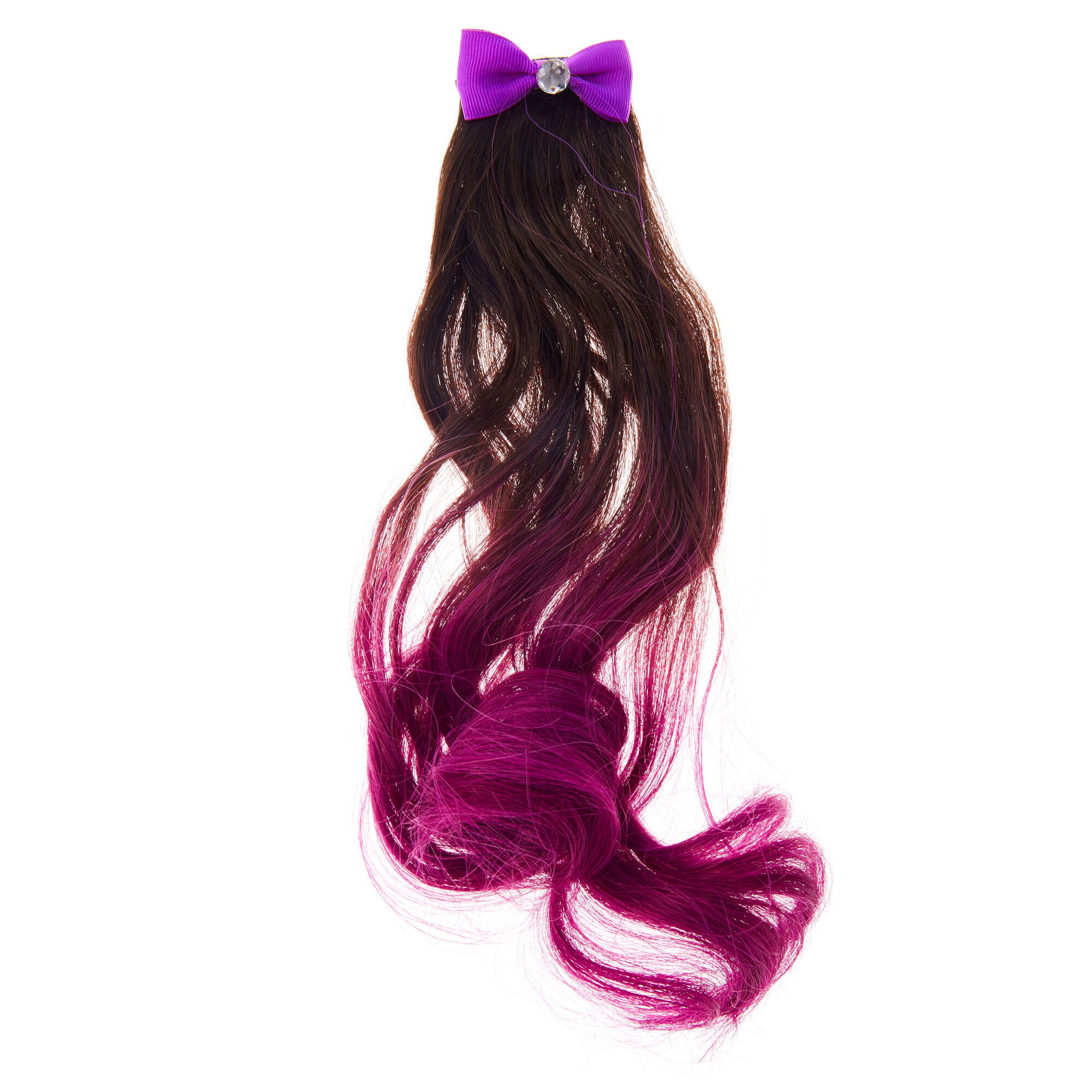 Black Purple Ombre Faux Hair Hair Clip Claires
