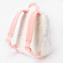 Claire&#39;s Club Furry Unicorn Small Backpack - White,