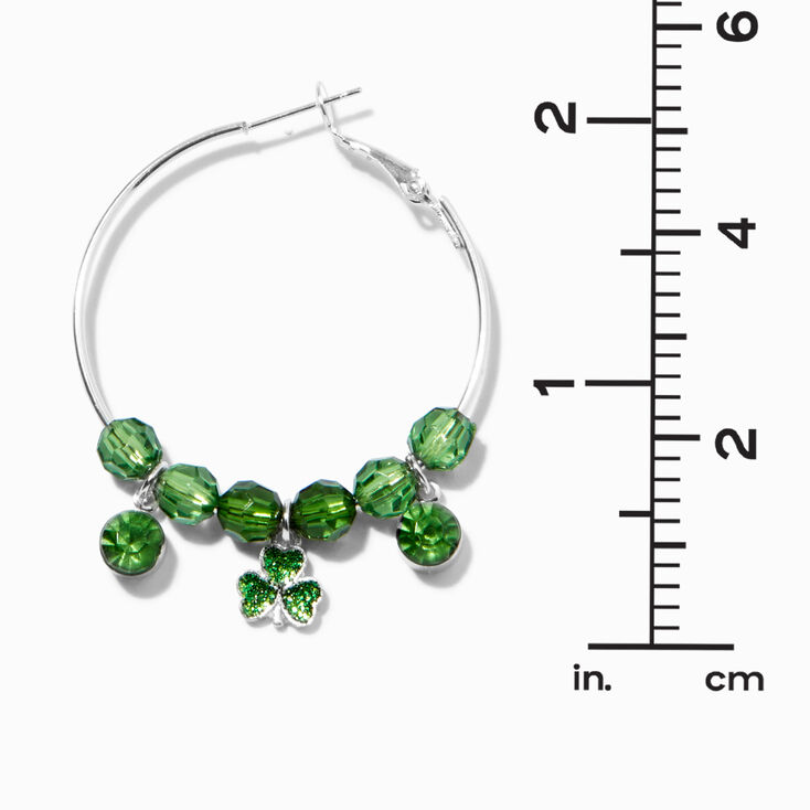 St. Patrick&#39;s Day Lucky Charms 50MM Hoop Earrings,