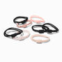 Mauve Athletic Knit Hair Ties - 8 Pack,