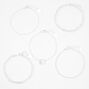 Bracelets de cha&icirc;ne c&oelig;ur couleur argent&eacute;e - Lot de 5,