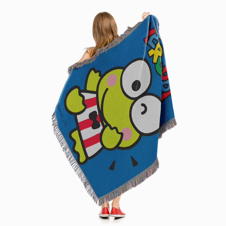 Keroppi&reg; Waving Woven Tapestry Throw Blanket &#40;ds&#41;,