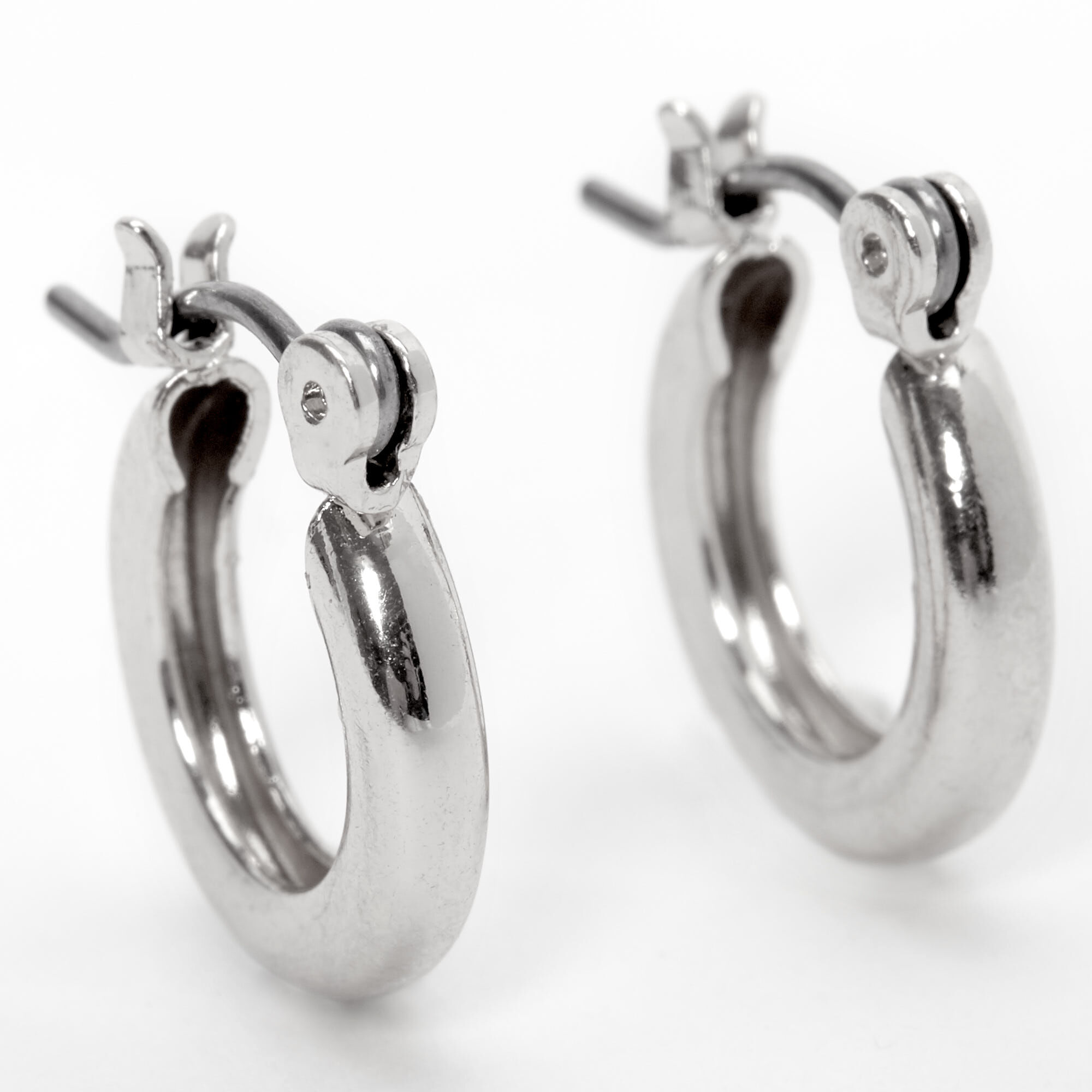 Silver hoop earrings claire's sales