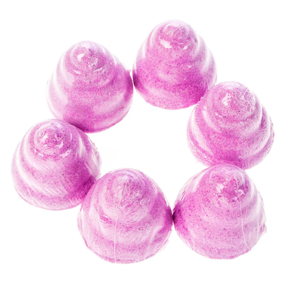 Lot de 6 bombes de toilettes violettes Kraken « Unicorn Poop » parfum fruits rouges et vanille,