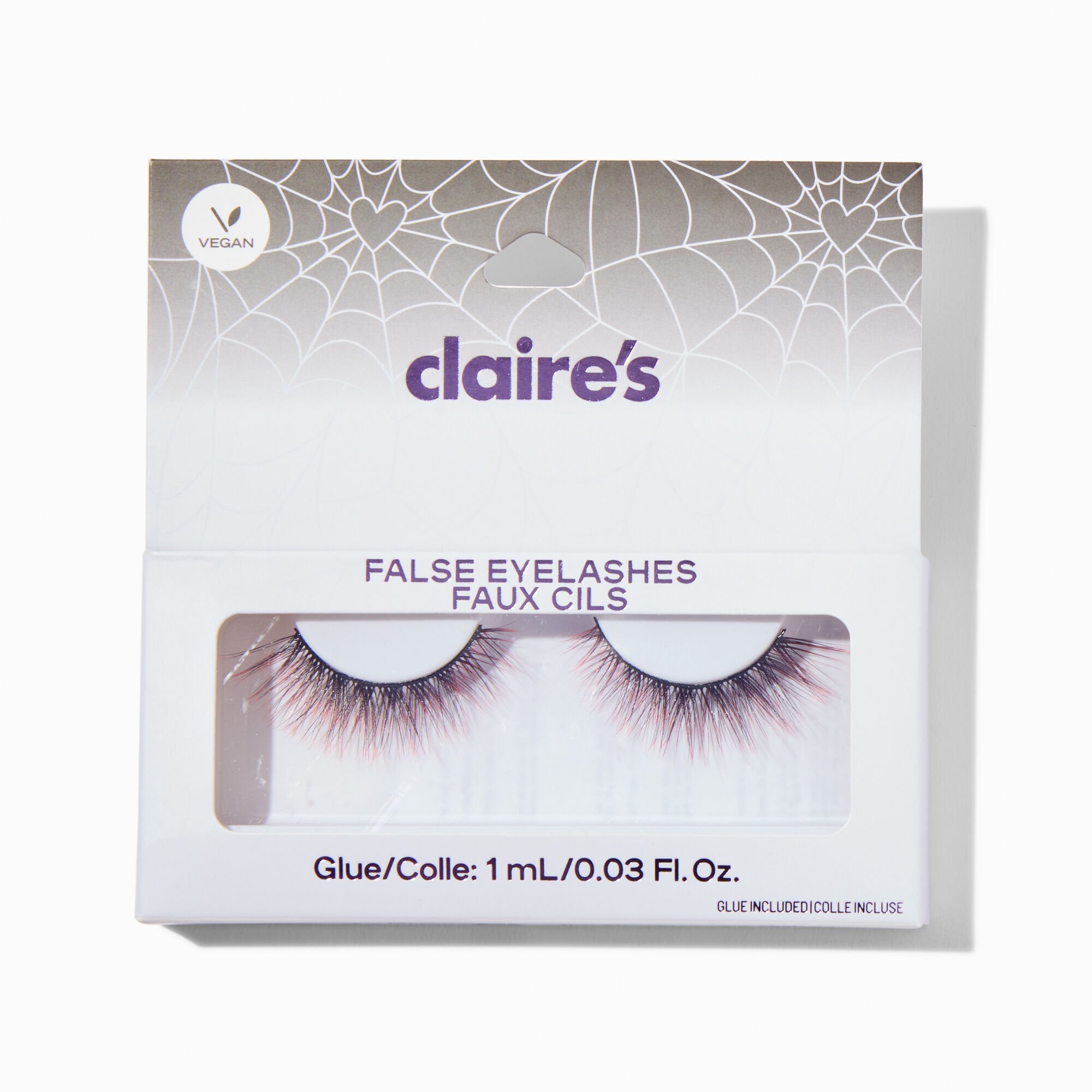 Halloween Red & Black Vegan False Lashes - 1 Pair,