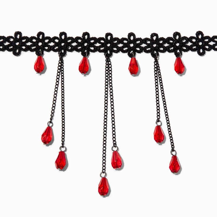 &quot;Blood Drops&quot; Choker Necklace,