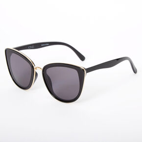 Lunettes de soleil &oelig;il de chat style mod chic - Noir,