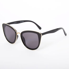 Chic Mod Cat Eye Sunglasses - Black,