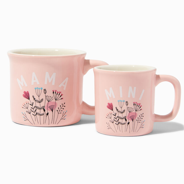 Mama &amp; Mini Floral Ceramic Mug Set,