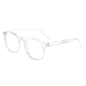 Solar Blue Light Reducing Round Retro Clear Lens Frames - Clear,