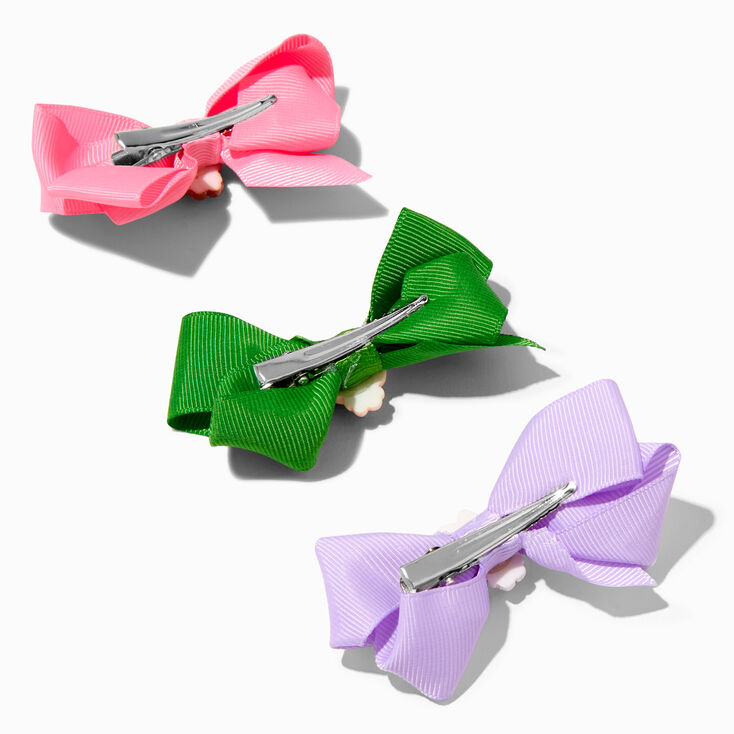Claire&#39;s Club Critter Bow Hair Clips - 3 Pack,
