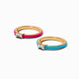 Pink &amp; Blue Enamel Ring Stack - 2 Pack,