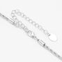 Silver Thin Twisted Rope Chain 20&quot; Necklace,