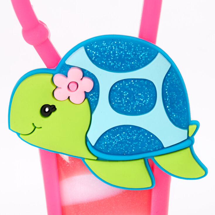 Tube de gloss Tessa la tortue &agrave; paillettes - Fraise,