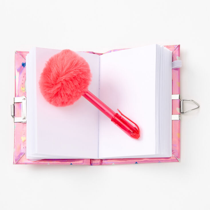 Mini journal intime c&oelig;urs &agrave; paillettes mobiles Claire&#39;s&nbsp;Club - Rose,