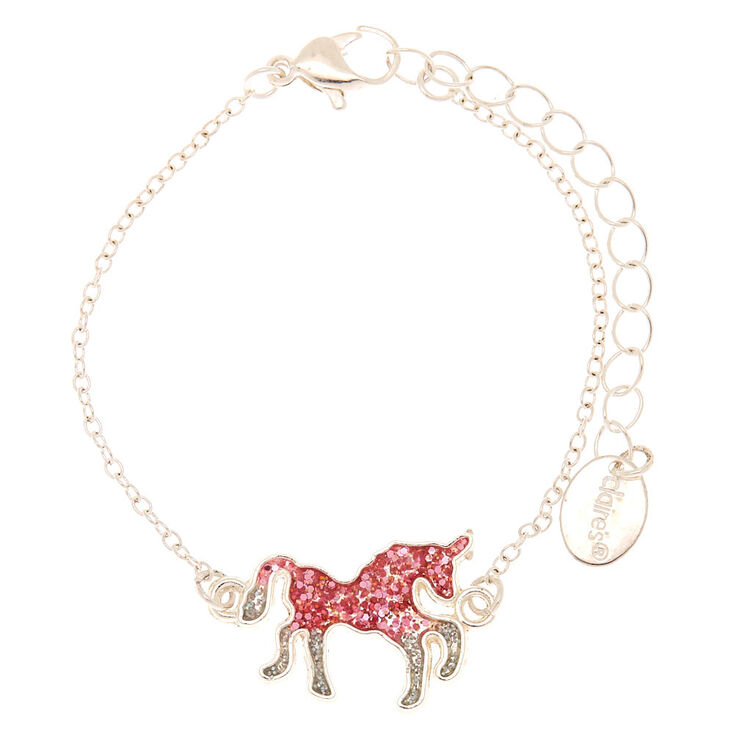 Claire&#39;s Club Glitter Unicorn Jewellery Set - Pink, 3 Pack,