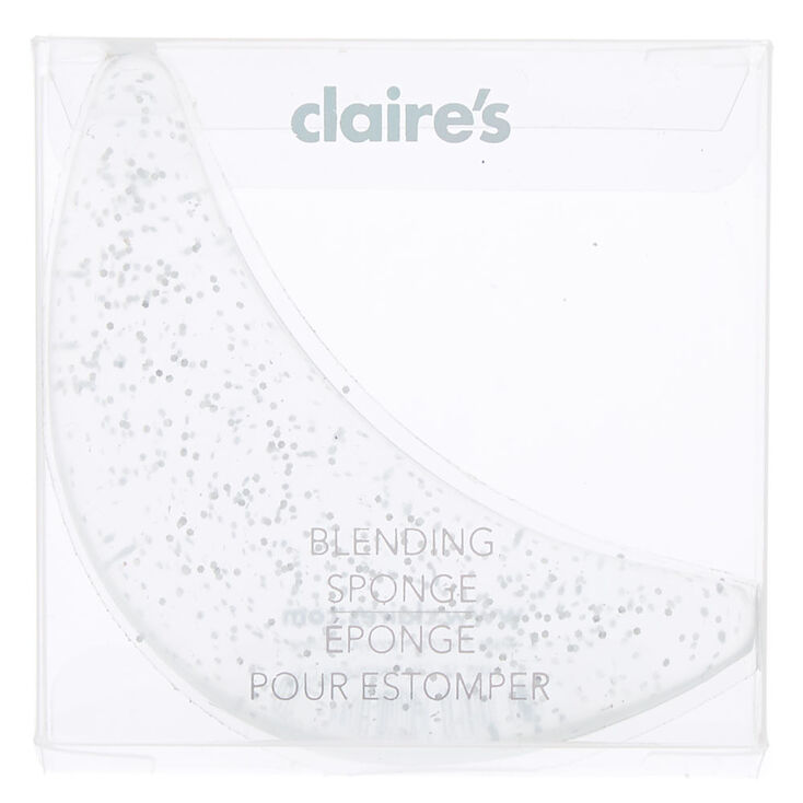 Claire's Éponge à maquillage en silicone lune pailletée couleur argenté