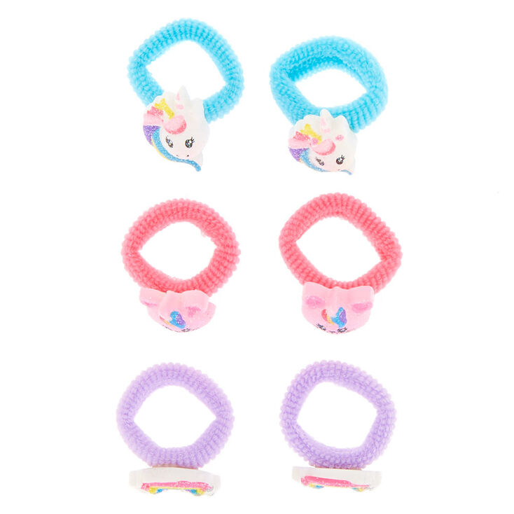 Claire&#39;s Club Glitter Hair Ties -  6 Pack,
