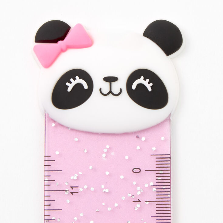 Glitter Panda Ruler - Rainbow,