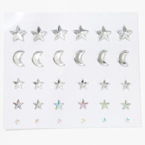 Chunky Silver Celestial Gems - 20 Pack,