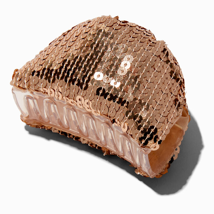 Gold Sequin Bow Hair Claw,