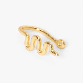 Gold-tone Snake Faux Nose Ring,