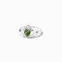 Silver Claddagh Birthstone Ring - August,