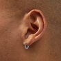 C LUXE by Claire&#39;s Silver-tone Titanium Cubic Zirconia Studs &amp; Clicker Hoop Earrings - 2 Pack,