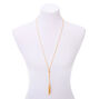 Gold Knotted Tassel Long Pendant Necklace,