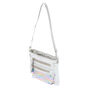 Reversible Sequin Metallic Crossbody Bag - Silver,