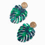 Green Palm Leaf 2&quot; Drop Earrings,