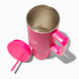 Hot Pink Stainless Steel Handled Tumbler,