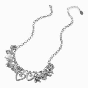Silver-tone Uptown Charm Paperclip Chain Necklace,
