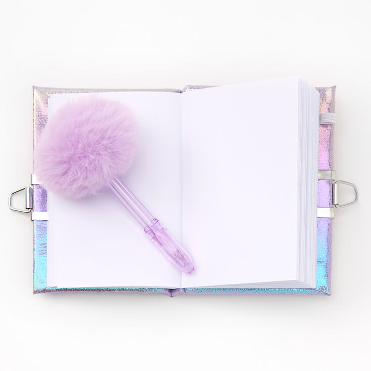 Claire&#39;s Club Lilac Unicorn Mini Lock Diary,