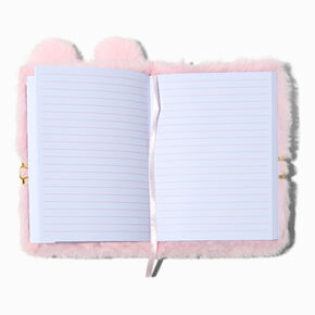 Pink Strawberry Bunny Furry Lock Diary,