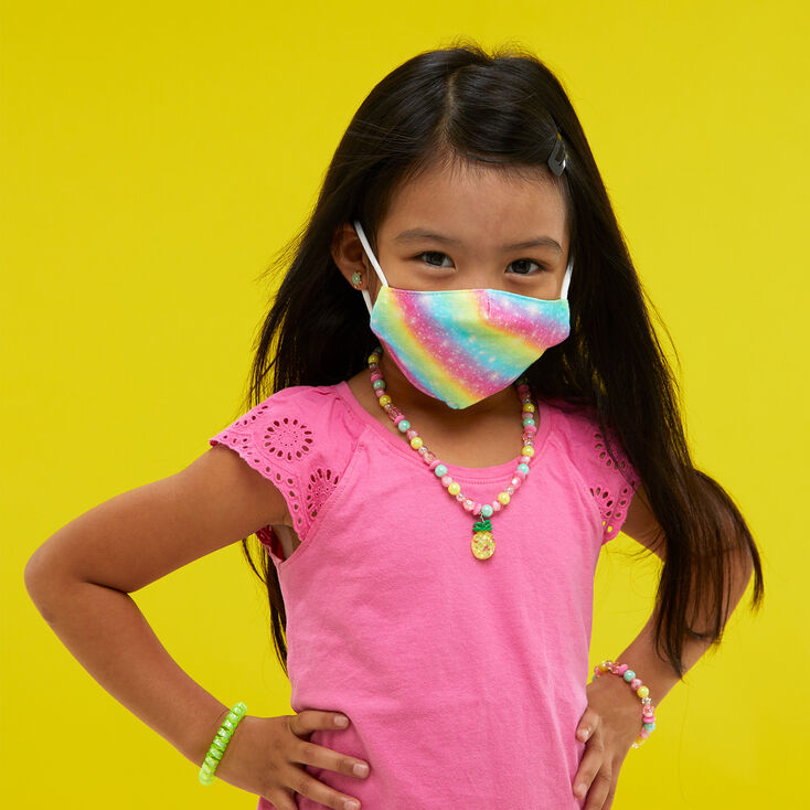 Cotton Rainbow Ombre Face Mask - Child Small,