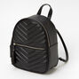 Quilted Small Backpack - Black,